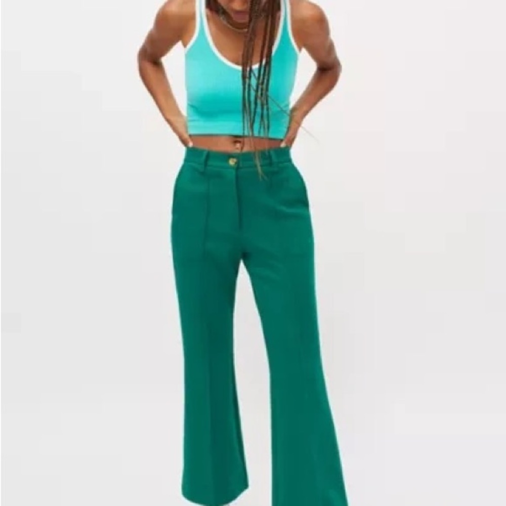 UO Green Flare Pants
